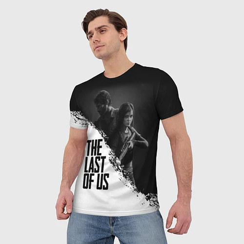 Мужская футболка The Last of Us: White & Black / 3D-принт – фото 3