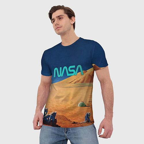 Мужская футболка NASA on Mars / 3D-принт – фото 3