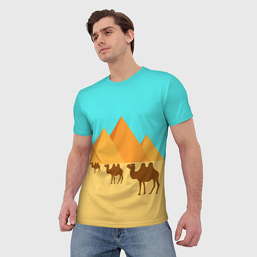 Мужская футболка Пирамиды Египта / 3D-принт – фото 3