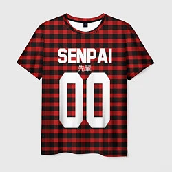 Футболка мужская Senpai 00: Red Grid, цвет: 3D-принт