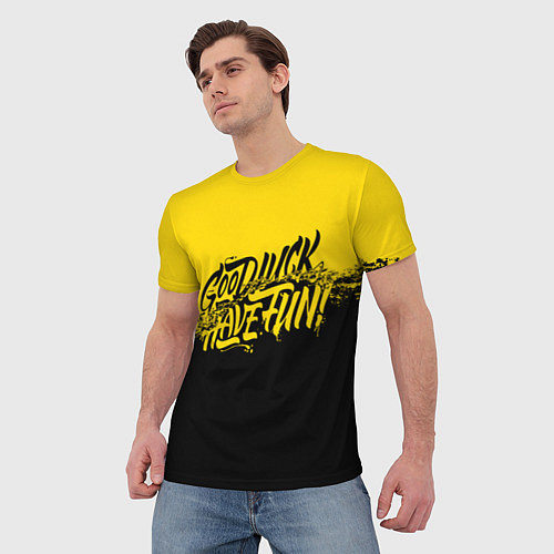 Мужская футболка GLHF: Yellow Style / 3D-принт – фото 3