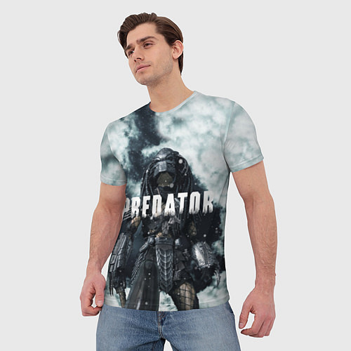 Мужская футболка Winter Predator / 3D-принт – фото 3