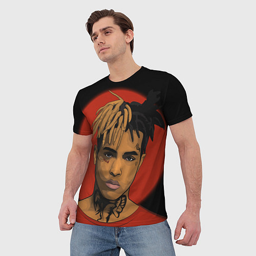 Мужская футболка XXXTentacion: Red Sun / 3D-принт – фото 3