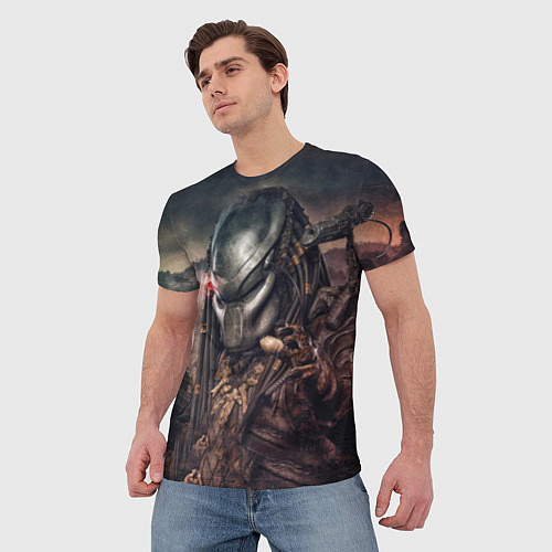 Мужская футболка Merciless Predator / 3D-принт – фото 3
