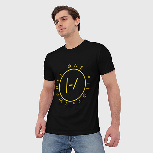 Мужская футболка 21 Pilots: Light Logo / 3D-принт – фото 3