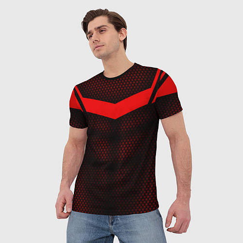 Мужская футболка Красная броня / 3D-принт – фото 3
