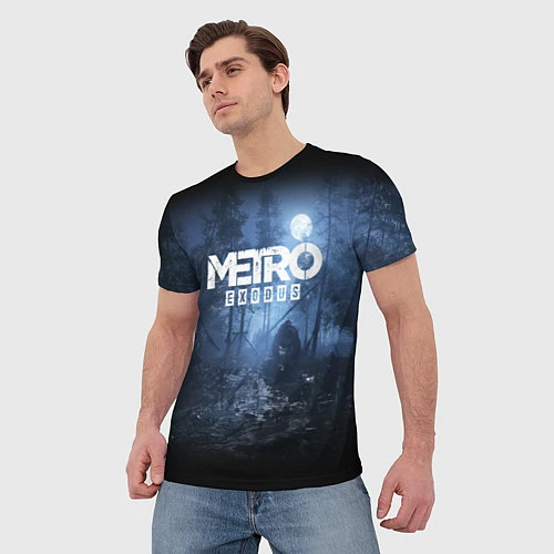 Мужская футболка Metro Exodus: Dark Moon / 3D-принт – фото 3