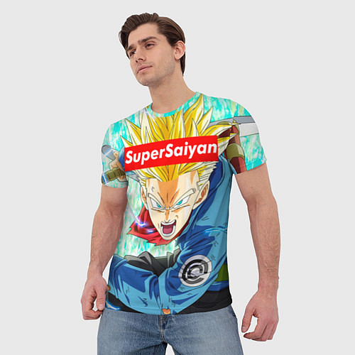 Мужская футболка DBZ: Super Saiyan / 3D-принт – фото 3