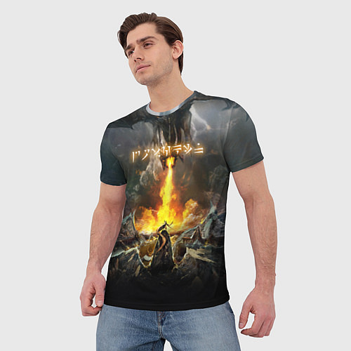 Мужская футболка TES: Dragon Flame / 3D-принт – фото 3