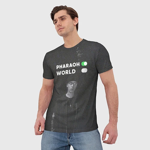 Мужская футболка Pharaon On, World Off / 3D-принт – фото 3