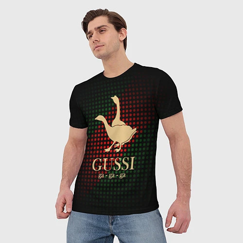 Мужская футболка GUSSI EQ Style / 3D-принт – фото 3