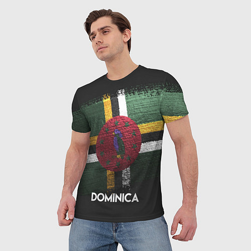 Мужская футболка Dominica Style / 3D-принт – фото 3