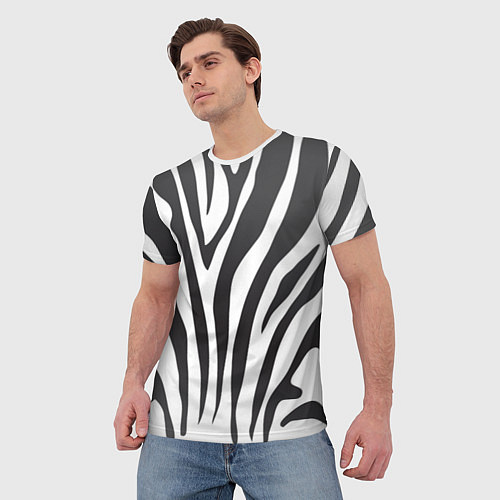 Мужская футболка Африканская зебра / 3D-принт – фото 3