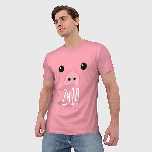 Мужская футболка Piggy 2k19 / 3D-принт – фото 3