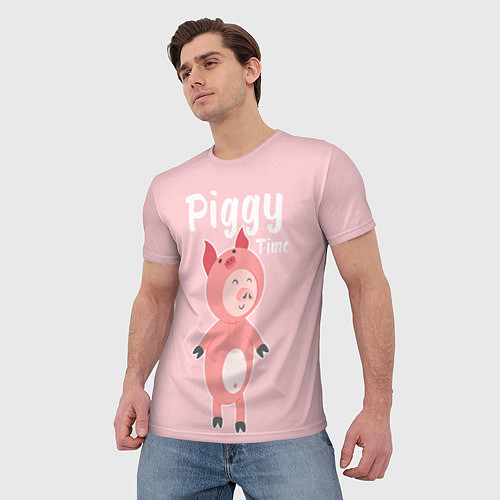 Мужская футболка Piggy Time / 3D-принт – фото 3