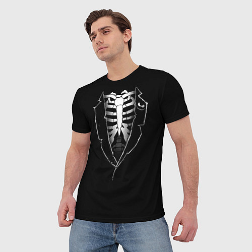 Мужская футболка Хэллоуинский скелет / 3D-принт – фото 3