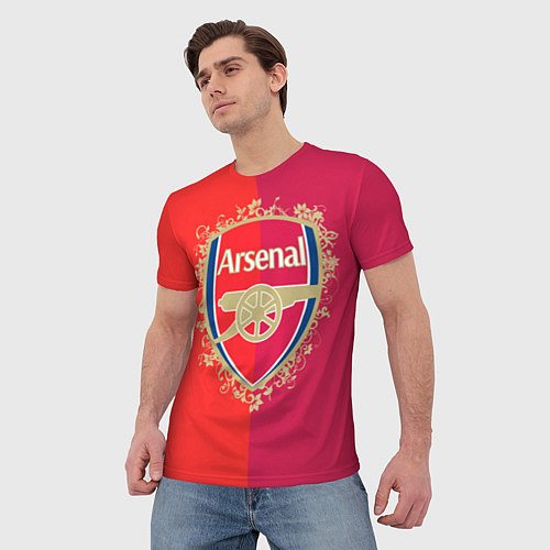 Мужская футболка FC Arsenal - emblem / 3D-принт – фото 3