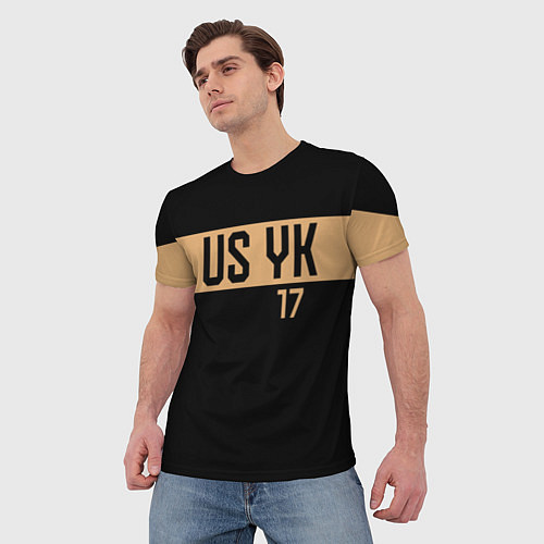 Мужская футболка USYK / 3D-принт – фото 3