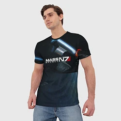 Футболка мужская Mass Effect N7, цвет: 3D-принт — фото 2