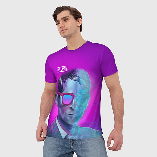 Мужская футболка Мэттью Бэллами / 3D-принт – фото 3