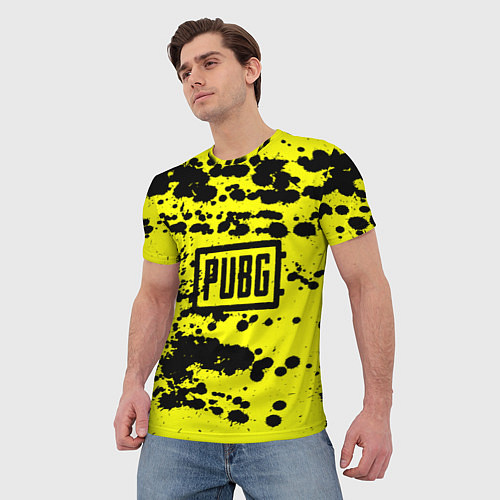 Мужская футболка PUBG: Yellow Stained / 3D-принт – фото 3