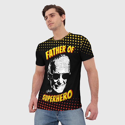 Мужская футболка Stan Lee: Father of Superhero / 3D-принт – фото 3