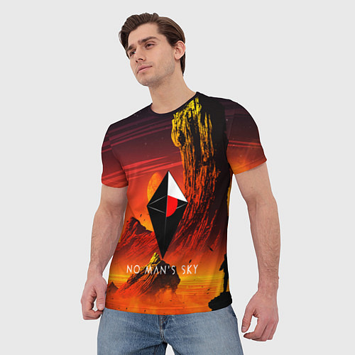 Мужская футболка No Man's Sky: Red Dust / 3D-принт – фото 3