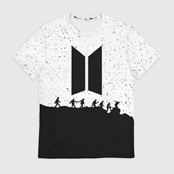 Футболка мужская BTS: Black Stars, цвет: 3D-принт