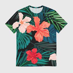 Футболка мужская Тропический мотив, цвет: 3D-принт