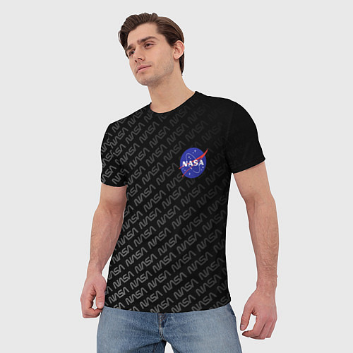 Мужская футболка NASA: Dark Space / 3D-принт – фото 3