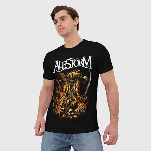 Мужская футболка Alestorm: Flame Warrior / 3D-принт – фото 3