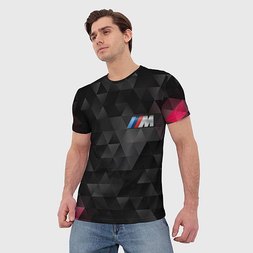 Мужская футболка BMW M: Polygon / 3D-принт – фото 3