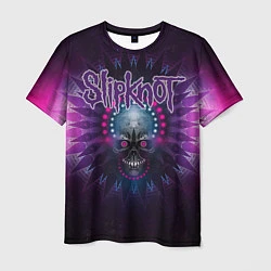 Футболка мужская Slipknot: Neon Skull, цвет: 3D-принт