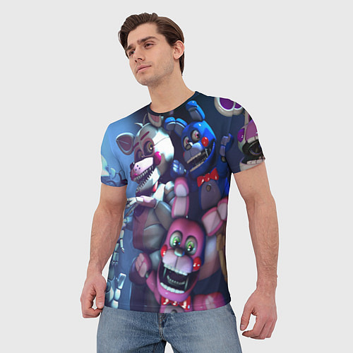 Мужская футболка Five Nights at Freddys / 3D-принт – фото 3