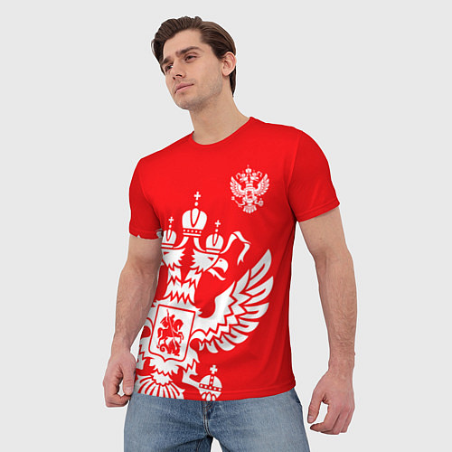 Мужская футболка Красная Россия / 3D-принт – фото 3