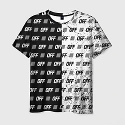 Футболка мужская Off-White: Black & White, цвет: 3D-принт