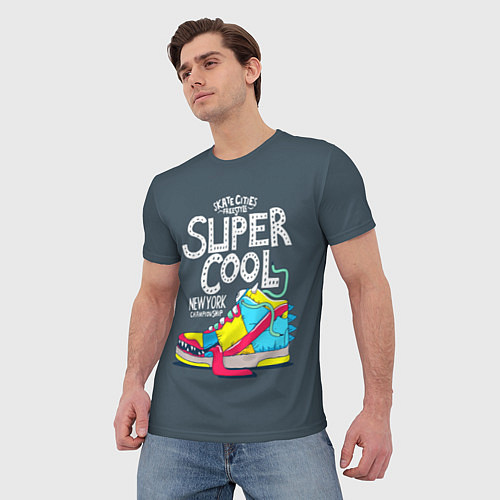 Мужская футболка Super Сool / 3D-принт – фото 3