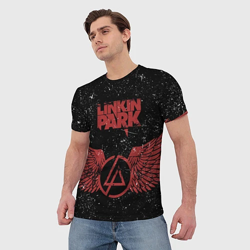 Мужская футболка Linkin Park: Red Airs / 3D-принт – фото 3