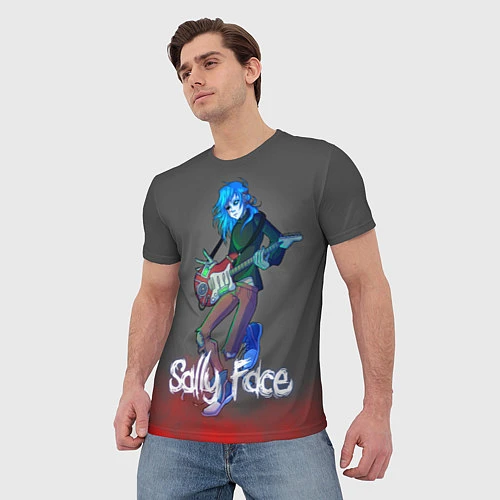Мужская футболка Sally Face: Rock Star / 3D-принт – фото 3