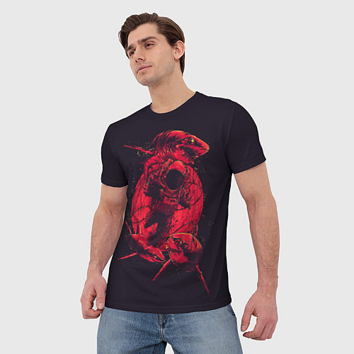 Мужская футболка Dead Spaсe: Red Style / 3D-принт – фото 3