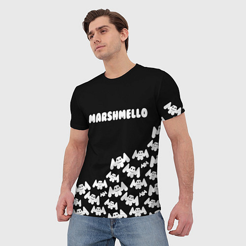 Мужская футболка Marshmello: Dark Side / 3D-принт – фото 3