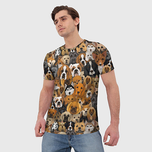 Мужская футболка Породы собак / 3D-принт – фото 3