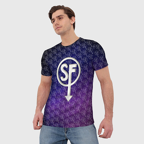 Мужская футболка Sally Face: Violet SF / 3D-принт – фото 3