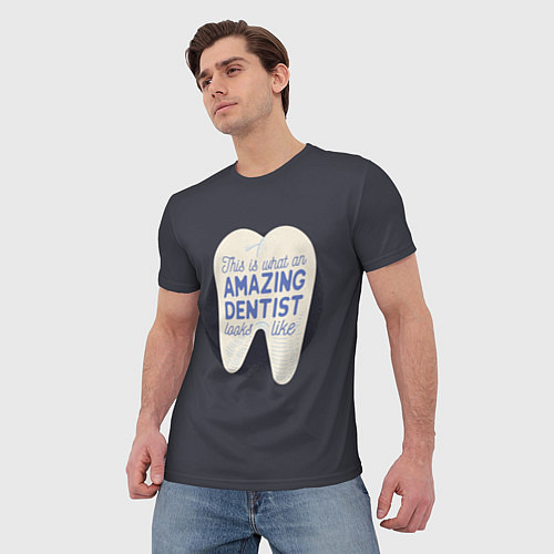 Мужская футболка Amazing Dentist / 3D-принт – фото 3