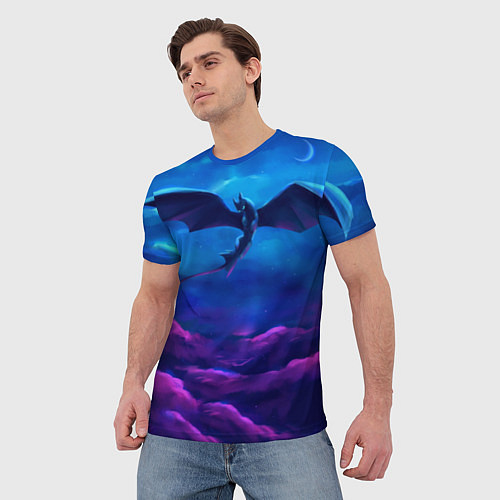 Мужская футболка Неоновая фурия / 3D-принт – фото 3