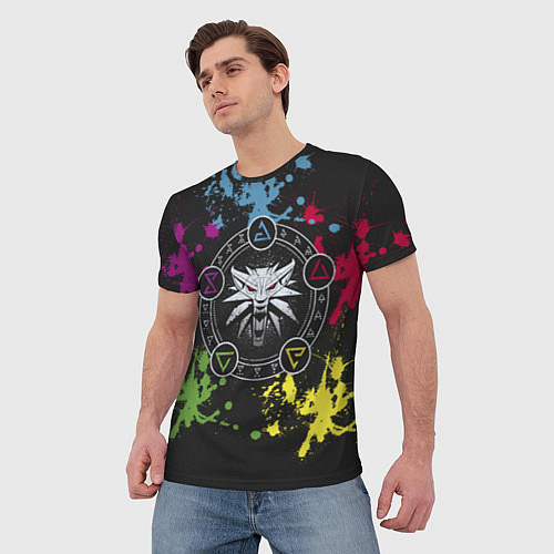 Мужская футболка Ведьмак: Сила стихий / 3D-принт – фото 3