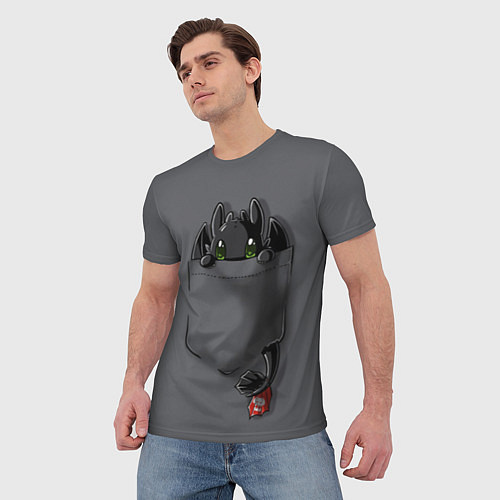 Мужская футболка Фурия в кармане / 3D-принт – фото 3