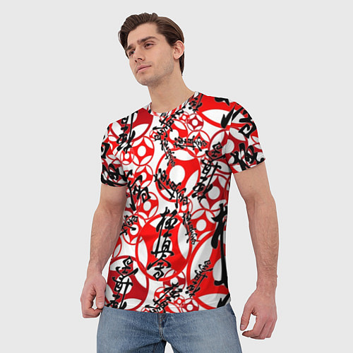 Мужская футболка Каратэ киокушинкай - эмблемы / 3D-принт – фото 3