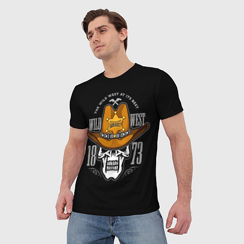 Мужская футболка Wild West sheriff / 3D-принт – фото 3