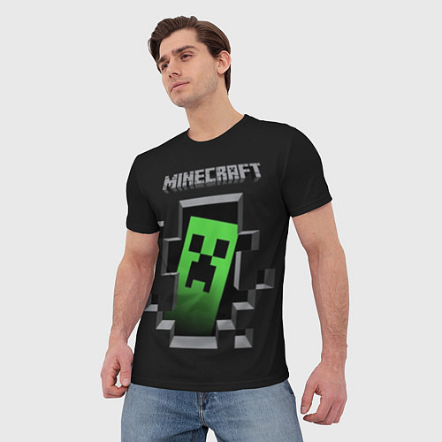 Мужская футболка Minecraft Creeper / 3D-принт – фото 3